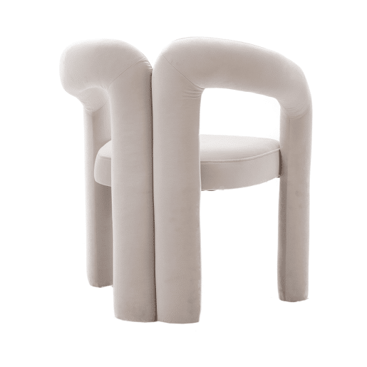 Cadeiras de jantar em veludo - 2 peças - design moderno, cadeiras decorativas estofadas - Bege