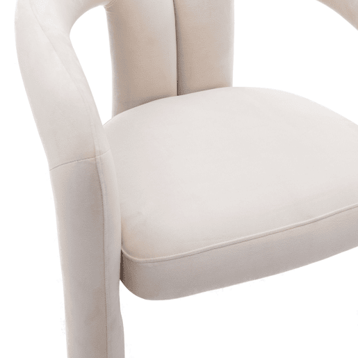 Cadeiras de jantar em veludo - 2 peças - design moderno, cadeiras decorativas estofadas - Bege