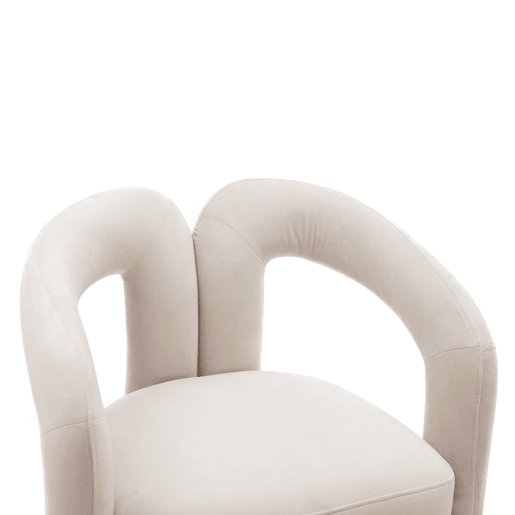 Cadeiras de jantar em veludo - 2 peças - design moderno, cadeiras decorativas estofadas - Bege