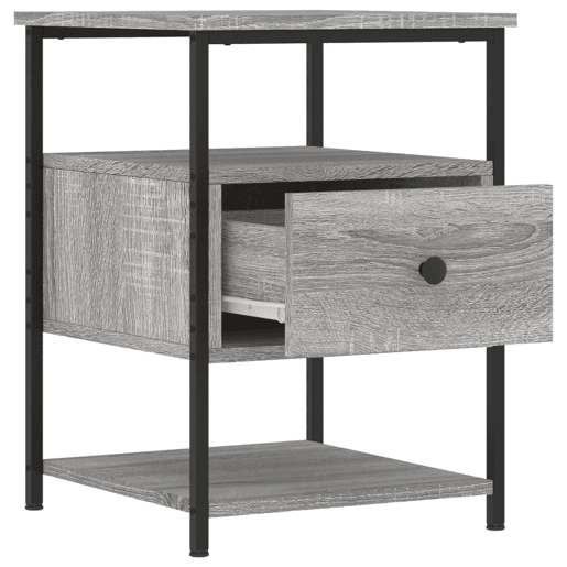 Mesa De Cabeceira - Mesinha De Cabeceira 40x42x56 cm derivados madeira cinzento sonoma