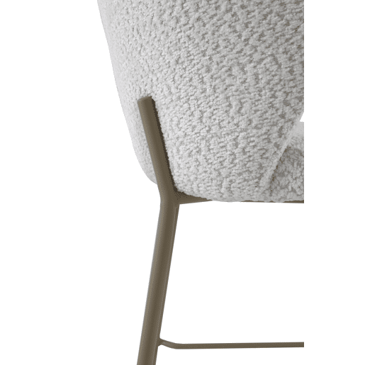 Pacote de 2 bancos estofados em chenille branco