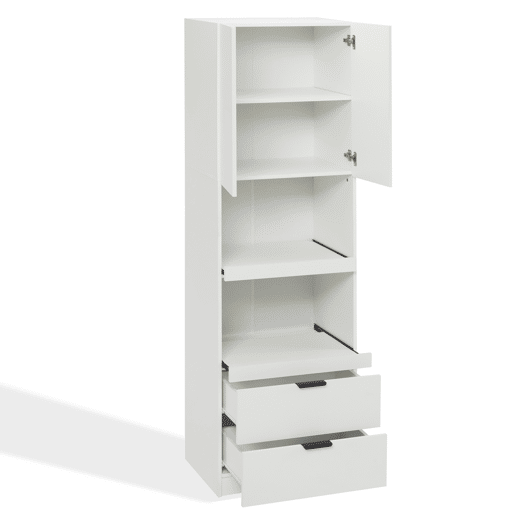 Armário de cozinha 200 cm - Armazenamento, portas, gavetas, prateleiras para micro-ondas, armário alto com proteção anti-capotamento, aparador multifuncional para sala de jantar e sala de estar - Branco Armário de cozinha 200 cm - Armazenamento, portas, gavetas, prateleiras para micro-ondas, armário alto com proteção anti-capotamento, aparador multifuncional para sala de jantar e sala de estar - Branco