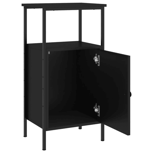 Mesa De Cabeceira - Mesinha De Cabeceira 41x31x80 cm derivados de madeira preto