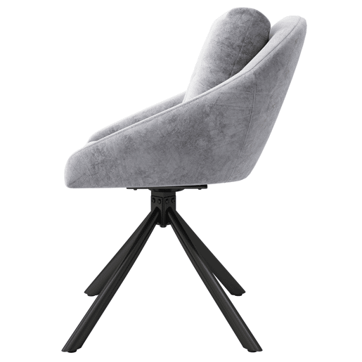 Cadeira giratória para sala de jantar - design ergonómico - Cinza