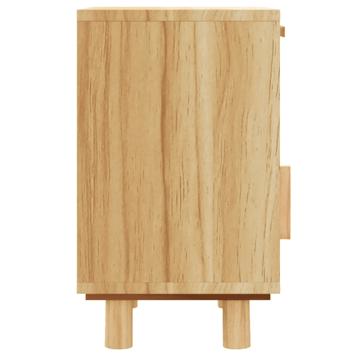 Mesa De Cabeceira - Mesinha De Cabeceira pinho maciço e vime natural castanho Mesa De Cabeceira - Mesinha De Cabeceira pinho maciço e vime natural castanho