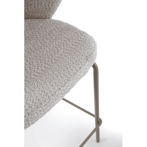 Pacote de 2 bancos estofados em chenille creme Pacote de 2 bancos estofados em chenille creme