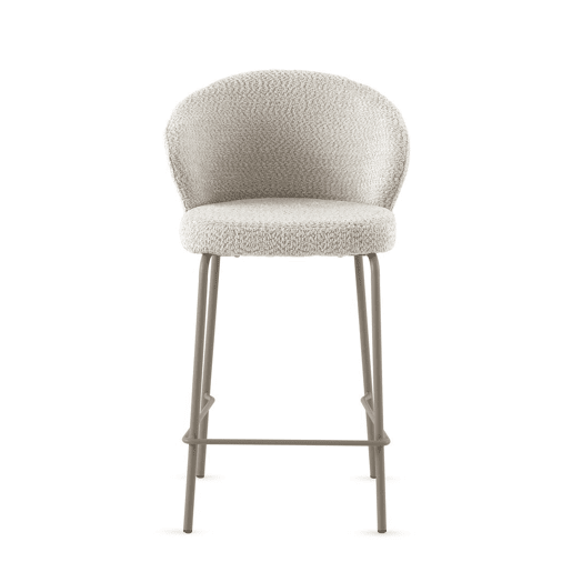 Pacote de 2 bancos estofados em chenille creme Pacote de 2 bancos estofados em chenille creme