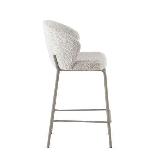 Pacote de 2 bancos estofados em chenille creme Pacote de 2 bancos estofados em chenille creme