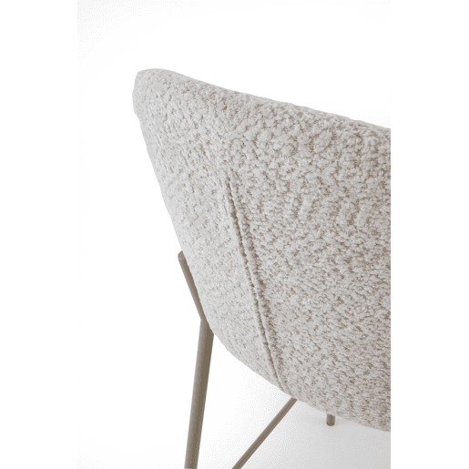 Pacote de 2 bancos estofados em chenille creme Pacote de 2 bancos estofados em chenille creme