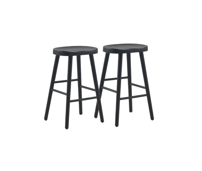 Pack de 2 taburetes madera de toon color negro