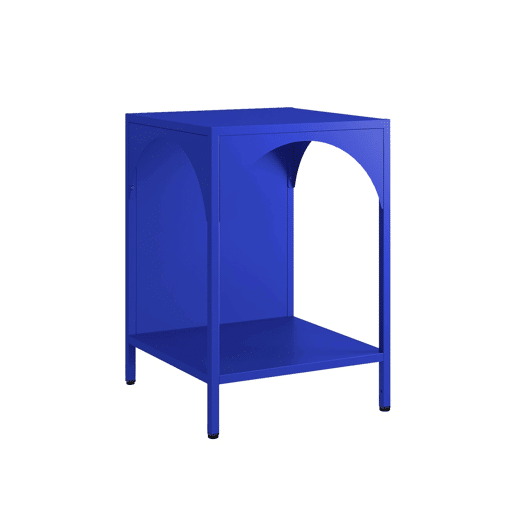 Mesa de cabeceira industrial, set de 2, Soho, Azul, 35x35x52 cm