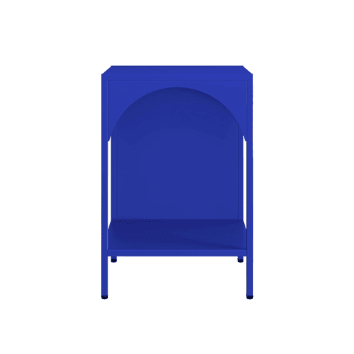 Mesa de cabeceira industrial, set de 2, Soho, Azul, 35x35x52 cm