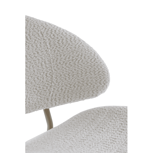 Pacote de 4 cadeiras estofadas em chenille creme Pacote de 4 cadeiras estofadas em chenille creme