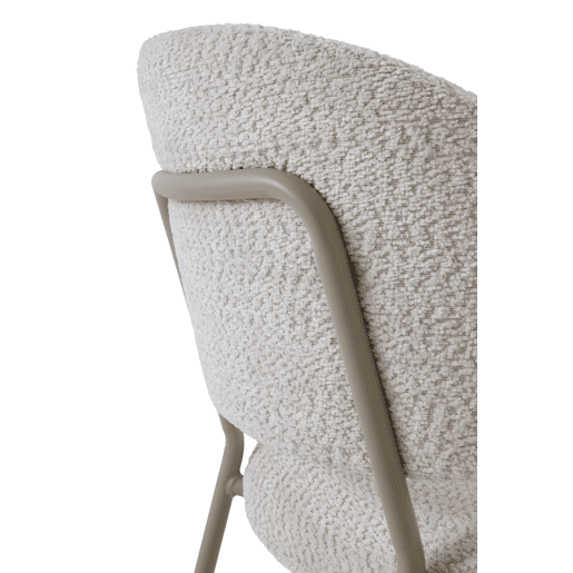 Pacote de 4 cadeiras estofadas em chenille creme Pacote de 4 cadeiras estofadas em chenille creme