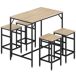 Conjunto de Bar MDF, Metal HOMCOM, hogar - cocina Conjunto de Bar MDF, Metal HOMCOM, hogar - cocina Marrón