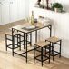 Conjunto de Bar MDF, Metal HOMCOM, hogar - cocina Conjunto de Bar MDF, Metal HOMCOM, hogar - cocina Marrón