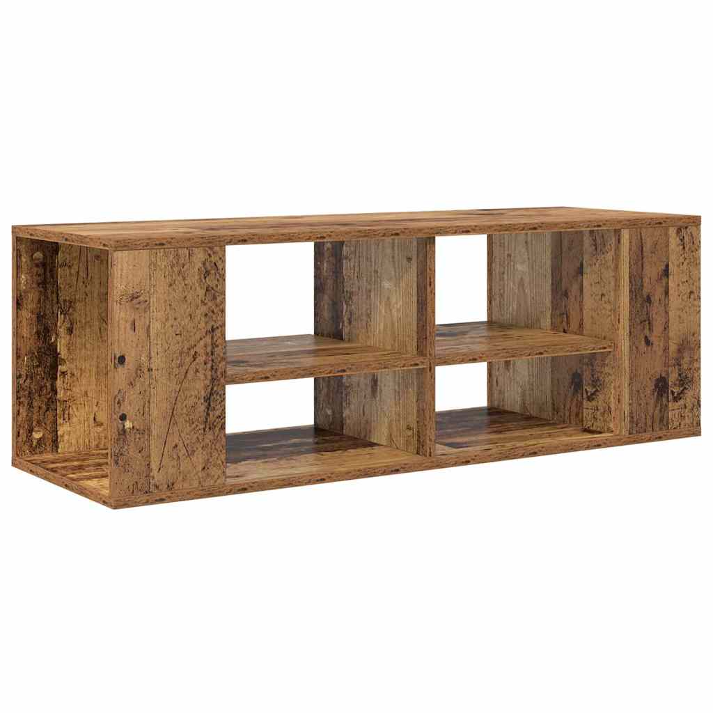 mueble para tv montado en la pared madera vieja