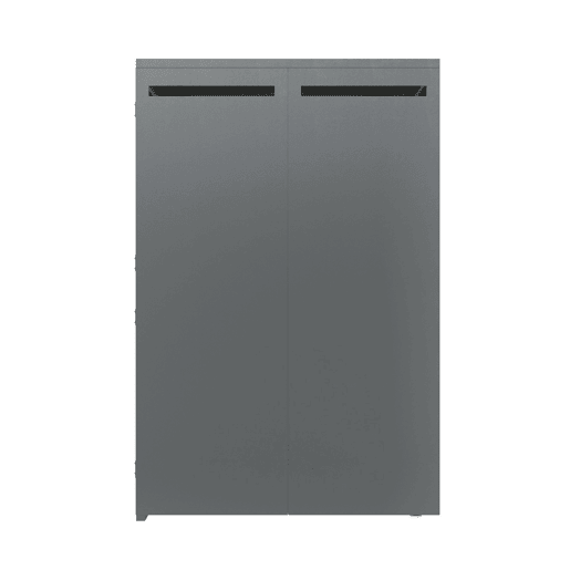 Caixa para caixotes do lixo 4 unidades - com teto de plantas, 120-240 litros - porta cinzenta com aspeto de madeira