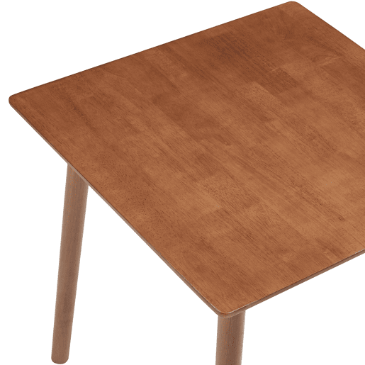 Mesa de jantar Klijori para 2 pessoas madeira 75x75x74 cm nogueira en.casa
