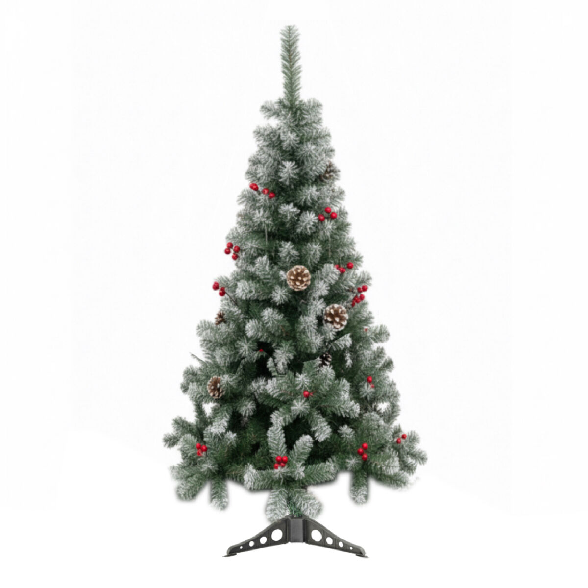 Arbol de Navidad Nevado con Adornos