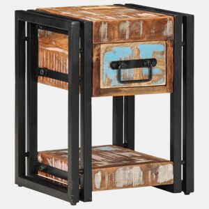 Mesa De Cabeceira - Mesinha De Cabeceira 30 x 30 x 40 cm Madeira recuperada maciça