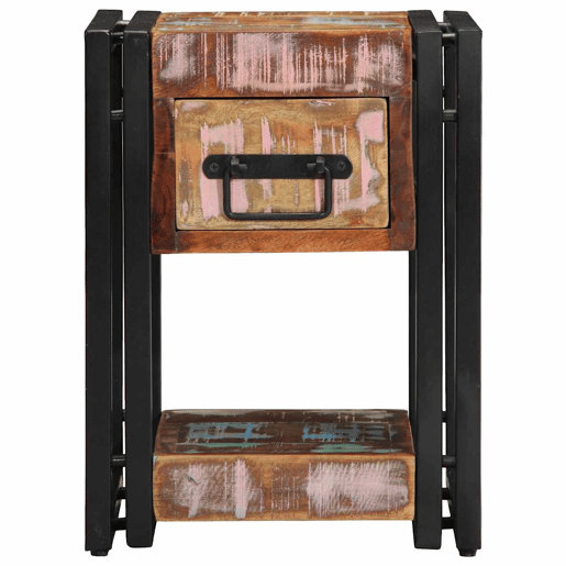 Mesa De Cabeceira - Mesinha De Cabeceira 30 x 30 x 40 cm Madeira recuperada maciça