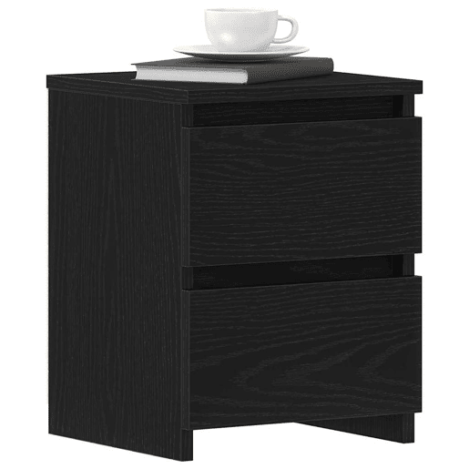Mesa De Cabeceira - Mesinha De Cabeceira com gaveta Carvalho preto 30 x 30 x 40 cm