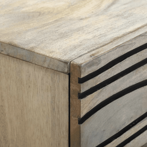 Mesa De Cabeceira - Mesinha De Cabeceira com gaveta Branco e preto 50 x 33 x 60 cm