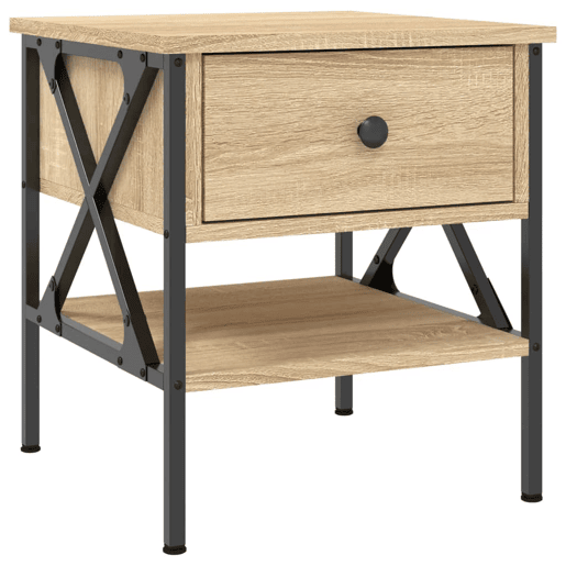 Mesa De Cabeceira - Mesinha De Cabeceira 40x42x45 cm derivados madeira carvalho sonoma