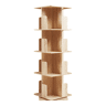 Estante giratória Talöpintaa 4 níveis MDF 129x40x40 cm Aspeto carvalho en.casa