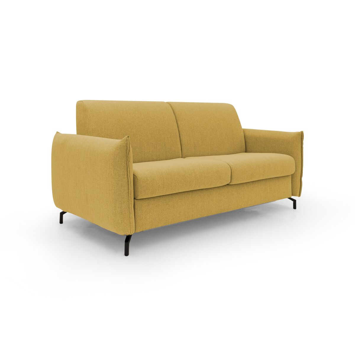 Scarlet sofá cama convertible en tejido mixto de algodón impermeable 175 cm (mat.120x197) amarillo
