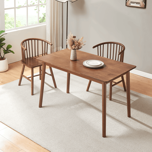 Mesa de jantar Klijori para 4 pessoas madeira 120x70x74 cm Nogueira en.casa