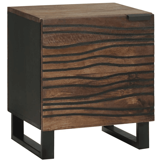 Lote de 2 Mesa De Cabeceira Mesinha De Cabeceira - Nogueira 40 x 33 x 46 cm