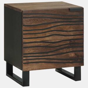 Lote de 2 Mesa De Cabeceira Mesinha De Cabeceira - Nogueira 40 x 33 x 46 cm