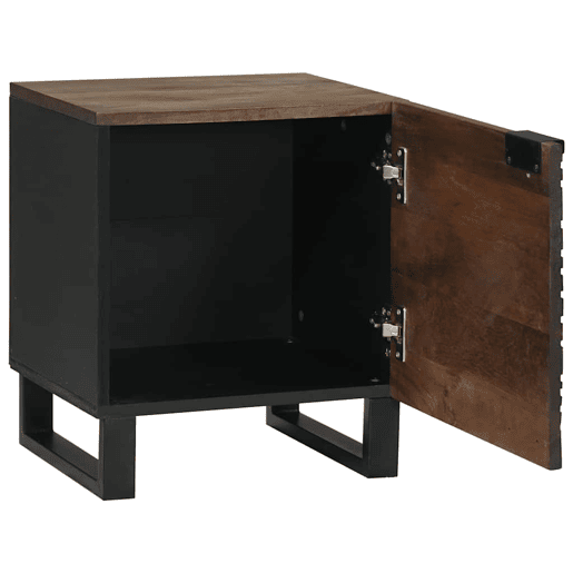 Lote de 2 Mesa De Cabeceira Mesinha De Cabeceira - Nogueira 40 x 33 x 46 cm