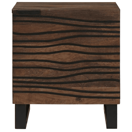 Lote de 2 Mesa De Cabeceira Mesinha De Cabeceira - Nogueira 40 x 33 x 46 cm