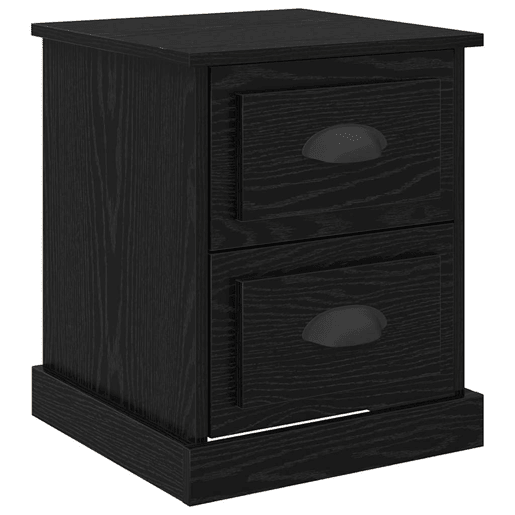 Lote de 2 Mesa De Cabeceira - Mesinha De Cabeceira Carvalho preto 39 x 39 x 47.5 cm