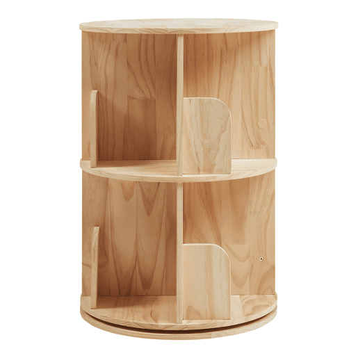 Estante giratória Chasek 2 níveis pino 65x44 cm natural en.casa