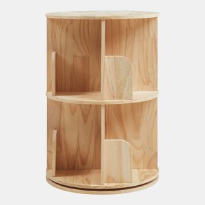 Estante giratória Chasek 2 níveis pino 65x44 cm natural en.casa
