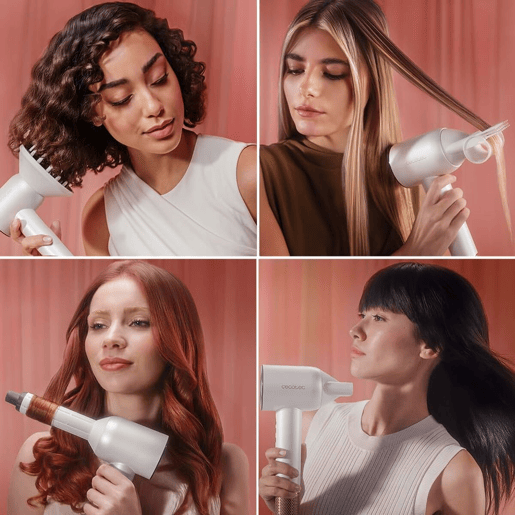 Secador de Cabelo Cecotec DRY GLAM WAVES CHAMP 103715 Champanhe Champagne 1600 W