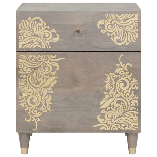 Mesa De Cabeceira - Mesinha De Cabeceira com gaveta Cinzeto 50 x 33 x 60 cm
