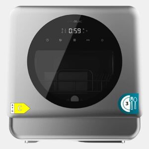 Cecotec Lava-louças compacta Bolero Aguazero 1150 Dark para 3 serviços, acabamento em aço inoxidável escuro, classe C