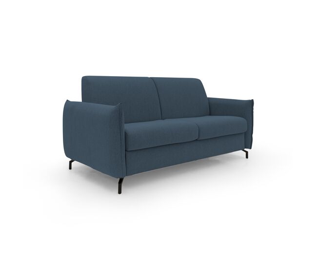 Scarlet sofá cama convertible en tejido mixto de algodón impermeable 215 cm (mat.160x197) azul