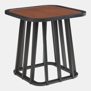 Mesa de apoio Burgess tampo de mesa quadrado 51x51x51 cm pretonogueira en.casa
