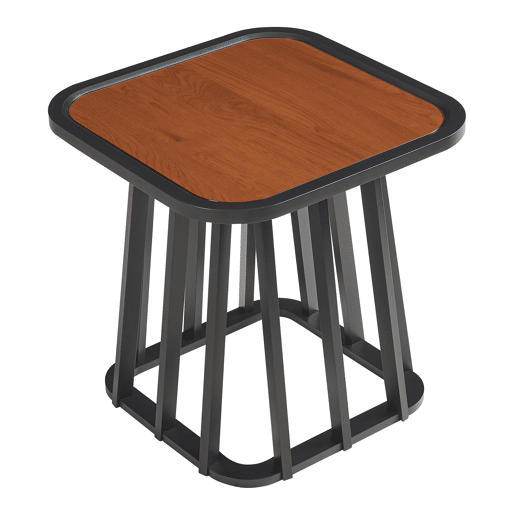 Mesa de apoio Burgess tampo de mesa quadrado 51x51x51 cm pretonogueira en.casa