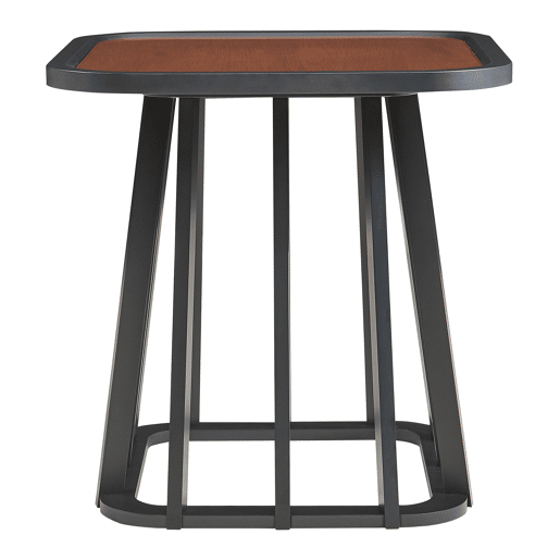 Mesa de apoio Burgess tampo de mesa quadrado 51x51x51 cm pretonogueira en.casa