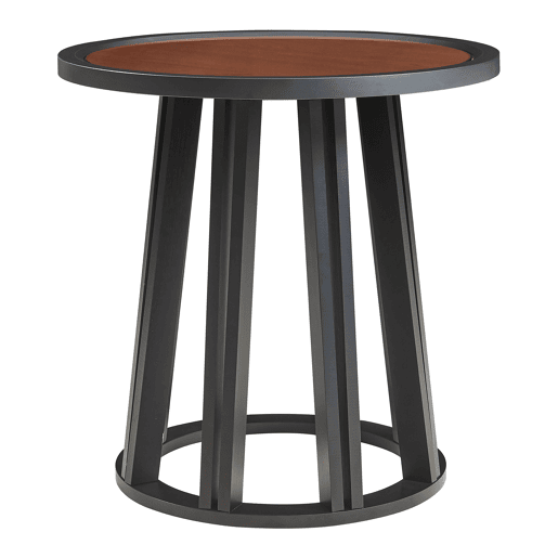 Mesa de apoio Burgess tampo de mesa redondo 51x51x51 cm pretonogueira en.casa