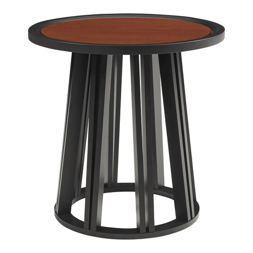 Mesa de apoio Burgess tampo de mesa redondo 51x51x51 cm pretonogueira en.casa