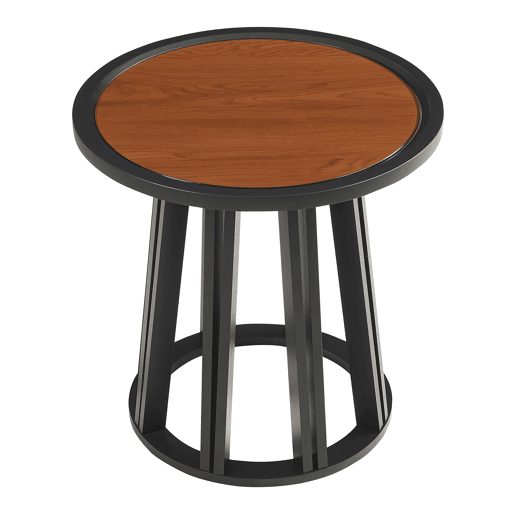 Mesa de apoio Burgess tampo de mesa redondo 51x51x51 cm pretonogueira en.casa