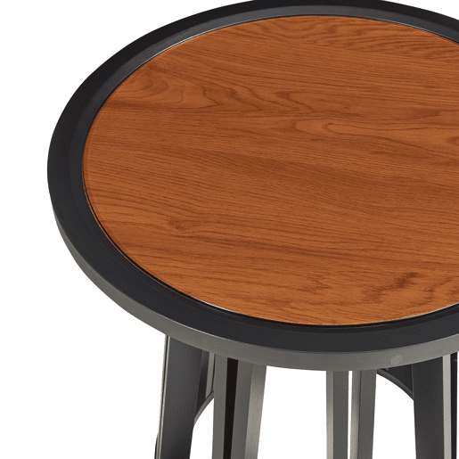 Mesa de apoio Burgess tampo de mesa redondo 51x51x51 cm pretonogueira en.casa